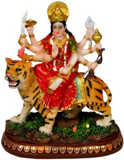 Durga on Tiger statue 8.5 inches